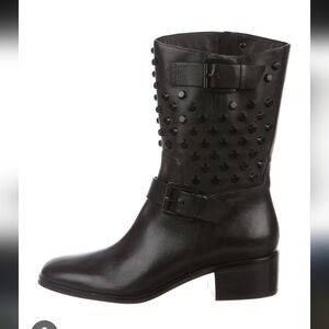 Michael Kors Bryn Studded Moto Boots WOMENS SIZE 8M
